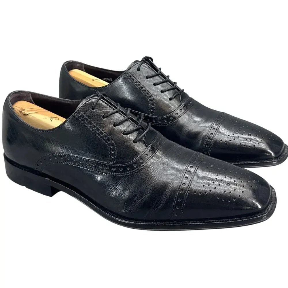 Florsheim Imperial Black Leather Cap Toe Oxford Dress Shoe Men 9.5 D